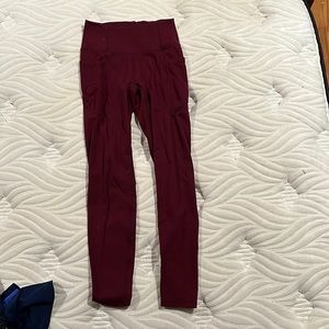 maroon leggings